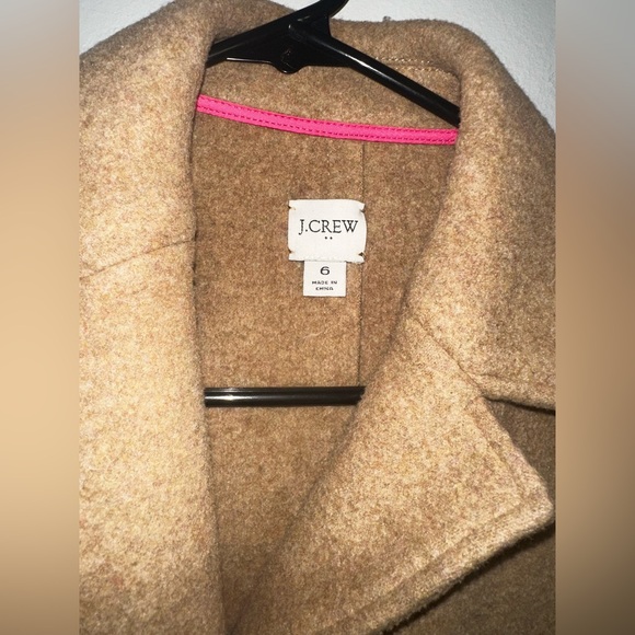 J CREW BOILED WOOL BLEND TOP COAT HEATHER ACORN GUC SIZE 6 - Picture 4 of 7